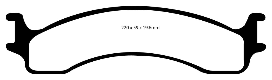 EBC Greenstuff 6000 Bremsbeläge Vorderachse DP61307 ohne R90 für Dodge (USA) Ram 2500 5.2 2WD Baujahr: 2000-2002