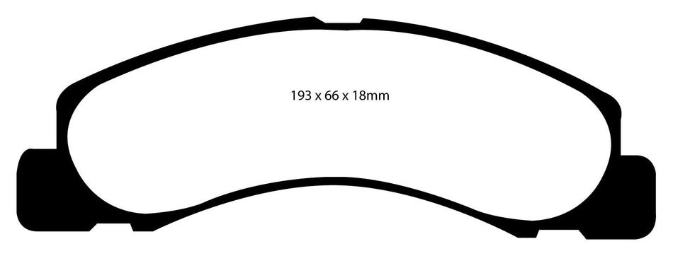 EBC Greenstuff 6000 Bremsbeläge Vorderachse DP61308 ohne R90 für Ford (USA) F-350 (incl. Super Duty) 7.3TD SRW 2WD Baujahr: 45385