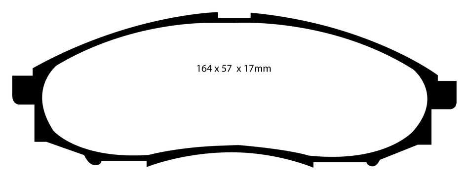 EBC Greenstuff 6000 Bremsbeläge Vorderachse DP61316 ohne R90 für Nissan Frontier 3.3 4WD Baujahr: 45385