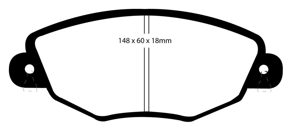 EBC Yellowstuff Bremsbeläge Vorderachse DP41322R mit R90 für Ford Mondeo 3 1.8 16V (92kw/ 125PS) Baujahr: 11/00-08/07 mit HSN TSN: 8566 ADB