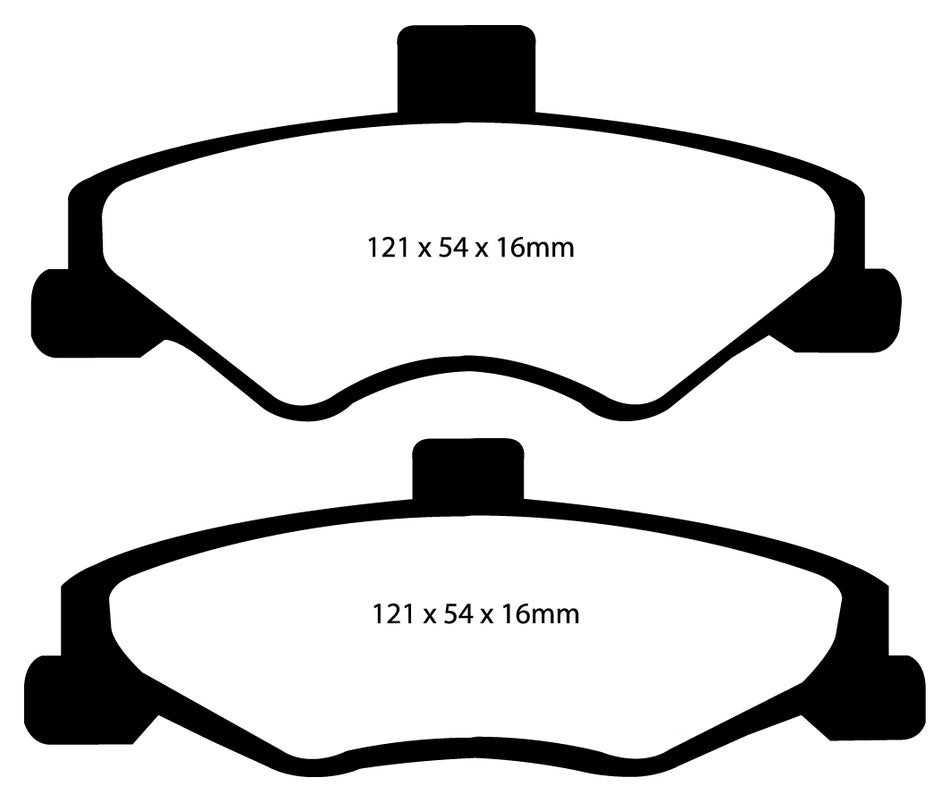 EBC Blackstuff Bremsbeläge Hinterachse DP1323 mit R90 für Chevrolet Camaro 4 45478 (212kw/ 288PS) Baujahr: 07/98- mit HSN TSN: 1006 311