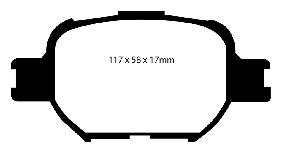 EBC Blackstuff Bremsbeläge Vorderachse DP1325 mit R90 für Toyota Corolla 8 2.0 D-4D (66kw/ 90PS) Baujahr: 01/02-02/07 mit HSN TSN: 5013 476