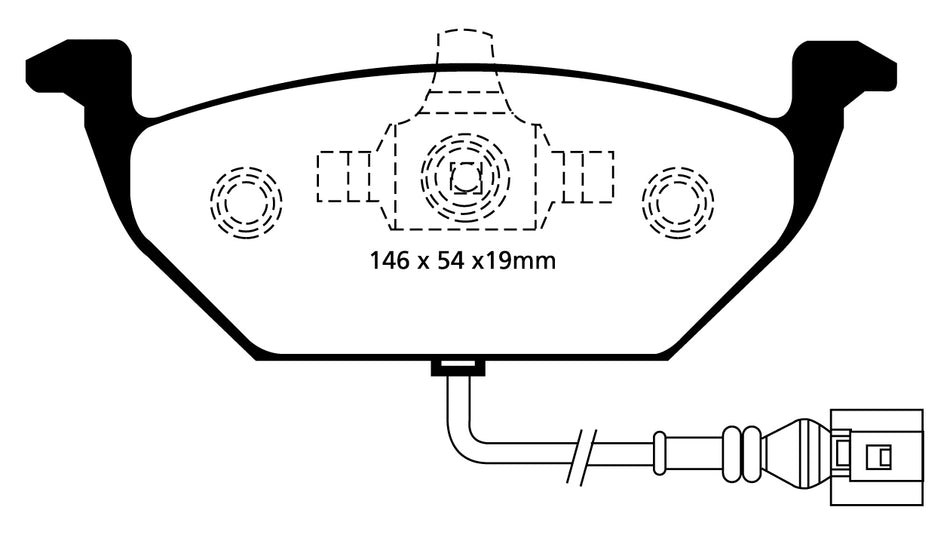 EBC Blackstuff Bremsbeläge Vorderachse DP1329 mit R90 für Skoda Octavia 2 1.9 TDI (77kw/ 105PS) Baujahr: 06/04-12/10 mit HSN TSN: 8004 399