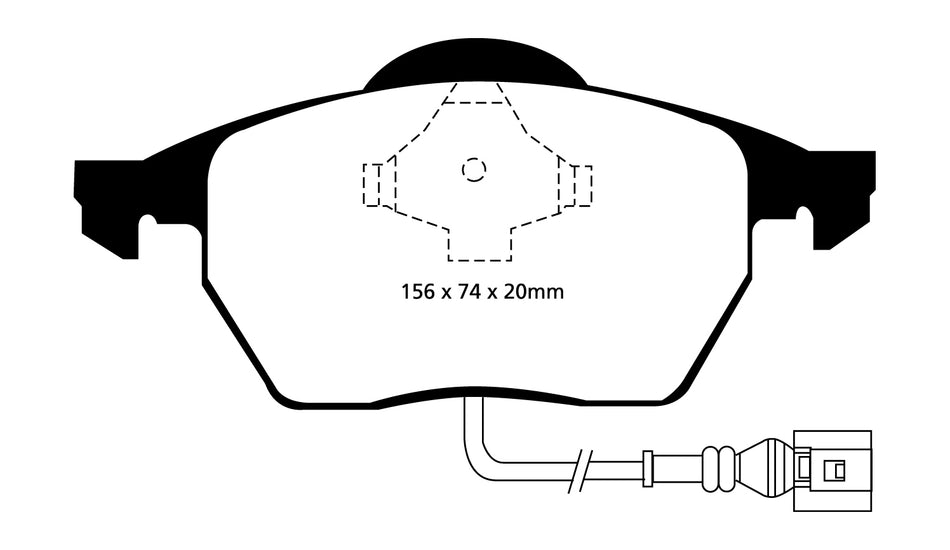 EBC Bluestuff NDX Bremsbeläge Vorderachse DP51330NDX mit R90 für Skoda Octavia 1 1.8 T 4x4 (110kw/ 150PS) Baujahr: 05/01-05/06 mit HSN TSN: 8004 ABJ