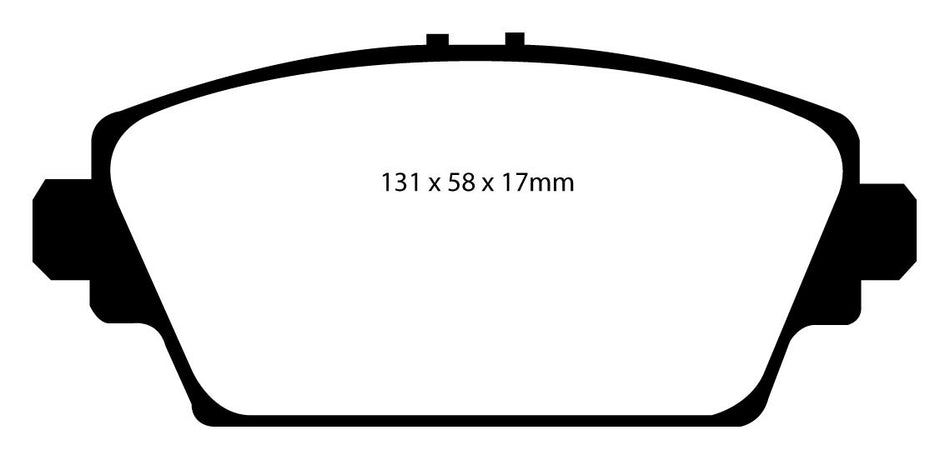 EBC Redstuff Bremsbeläge Vorderachse DP31339C mit R90 für Nissan Primera 3 2.0 (103kw/ 140PS) Baujahr: 03/02- mit HSN TSN: 3144 017