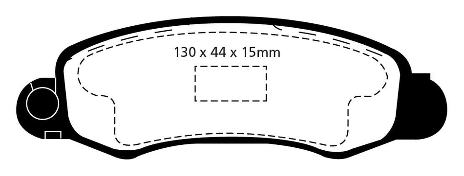 EBC Blackstuff Bremsbeläge Vorderachse und Hinterachse DP1345 mit R90 für Subaru Justy 3 45413 (73kw/ 99PS) Baujahr: 09/03- mit HSN TSN: 8306 329