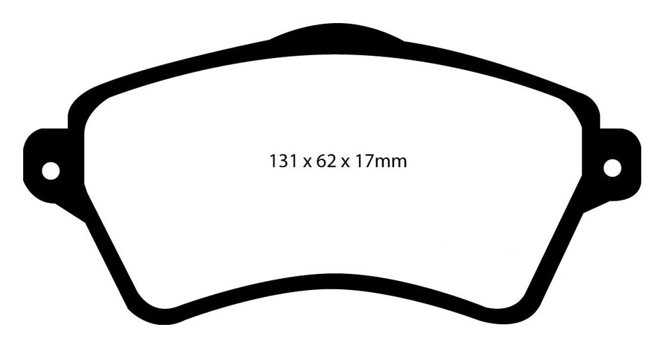 EBC Blackstuff Bremsbeläge Vorderachse DP1352 mit R90 für Land Rover Freelander 1 Soft Top 2.0 DI (72kw/ 98PS) Baujahr: 02/98- mit HSN TSN: 2055 442