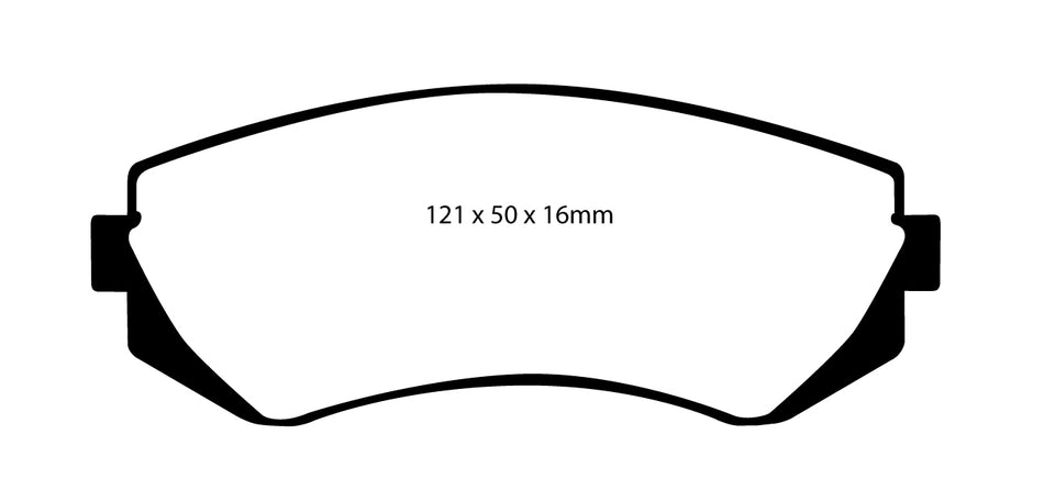 EBC Blackstuff Bremsbeläge Vorderachse DP1360 mit R90 für Nissan Almera 1 45444 (73kw/ 99PS) Baujahr: 09/95-03/00 mit HSN TSN: 9648 311