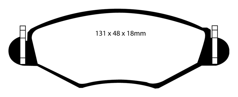 EBC Blackstuff Bremsbeläge Vorderachse DP1366 mit R90 für Citroën Xsara 1.4i (55kw/ 75PS) Baujahr: 04/97-03/05 mit HSN TSN: 3001 641