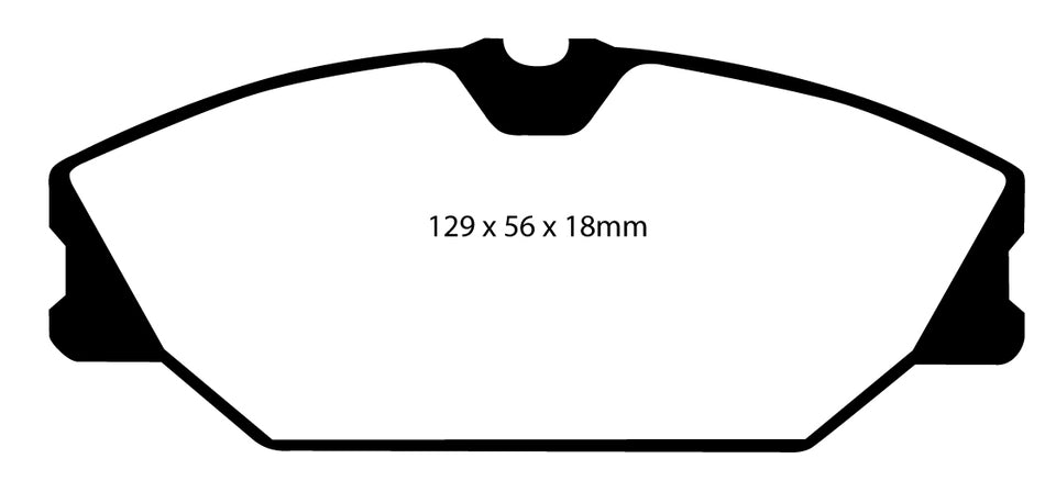 EBC Blackstuff Bremsbeläge Vorderachse DP1369 mit R90 für Renault Scenic 1 1.9 dTi (72kw/ 98PS) Baujahr: 09/99- mit HSN TSN: 3004 551