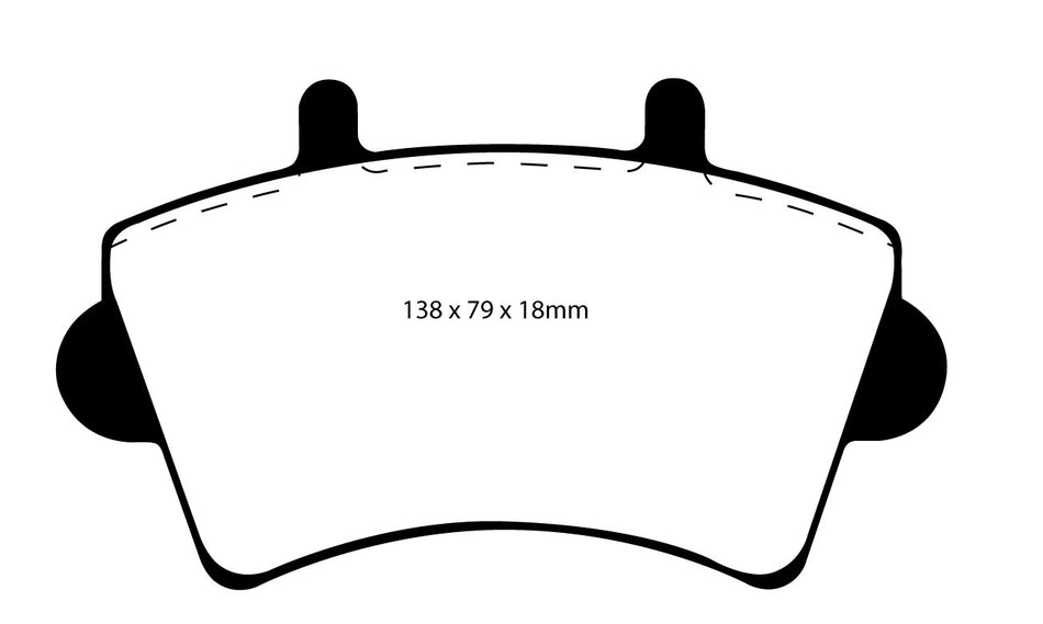 EBC Blackstuff Bremsbeläge Vorderachse DP1386 mit R90 für Nissan Interstar dCi 100 (73kw/ 99PS) Baujahr: 11/03- mit HSN TSN: 3144 ACL