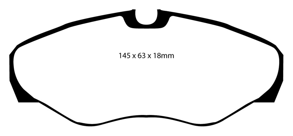 EBC Blackstuff Bremsbeläge Vorderachse DP1393 mit R90 für Nissan Primastar dCi 120 (88kw/ 120PS) Baujahr: 07/02- mit HSN TSN: 3333 AZO