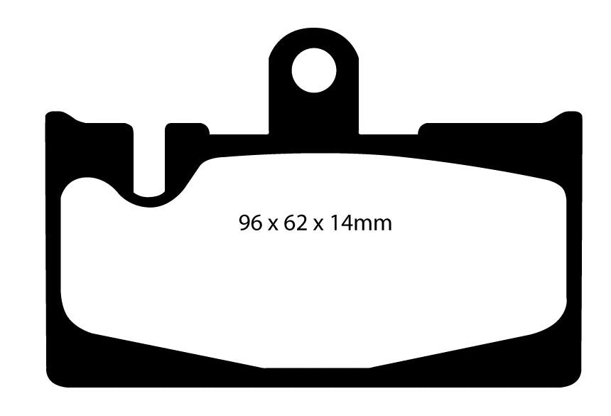 EBC Redstuff Bremsbeläge Hinterachse DP31397C ohne R90 für Lexus LS (3) 430 , 4.3 (207kw/ 282PS) Baujahr: 10/00-08/06 mit HSN TSN: 5013 438