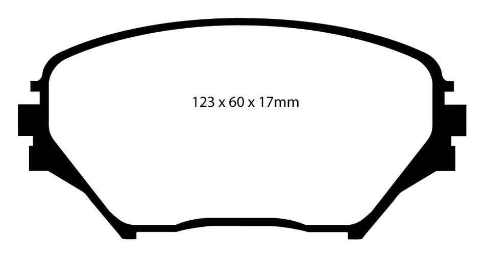 EBC Blackstuff Bremsbeläge Vorderachse DP1402 mit R90 für Toyota RAV 4 (2) 2.0 D-4D 4WD (85kw/ 116PS) Baujahr: 09/01-11/05 mit HSN TSN: 5013 451