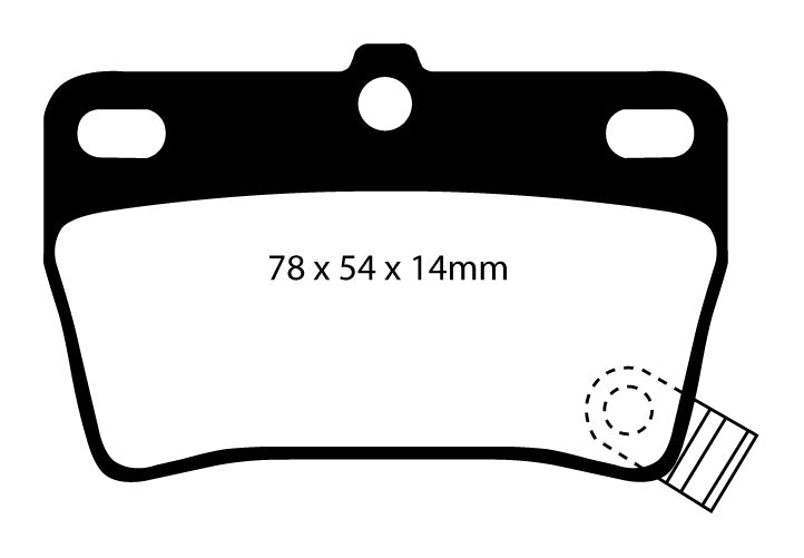 EBC Greenstuff 6000 Bremsbeläge Hinterachse DP61403 ohne R90 für Toyota RAV 4 (2) 1.8 VVTi (92kw/ 125PS) Baujahr: 02/01-11/05 mit HSN TSN: 5013 427