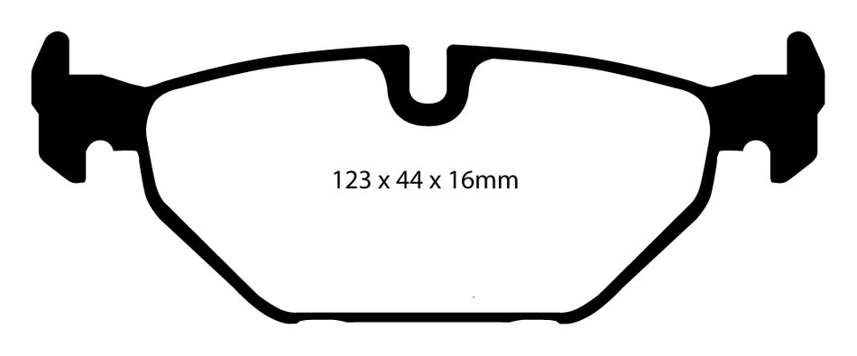 EBC Redstuff Bremsbeläge Hinterachse DP31405C ohne R90 für Saab 45421 2.0 T (110kw/ 150PS) Baujahr: 10/98- mit HSN TSN: 9116 AAG