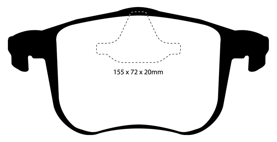 EBC Redstuff Bremsbeläge Vorderachse DP31416C mit R90 für Saab 9-3X 2.0 T (154kw/ 209PS) Baujahr: 02/09- mit HSN TSN: 9116 ACI