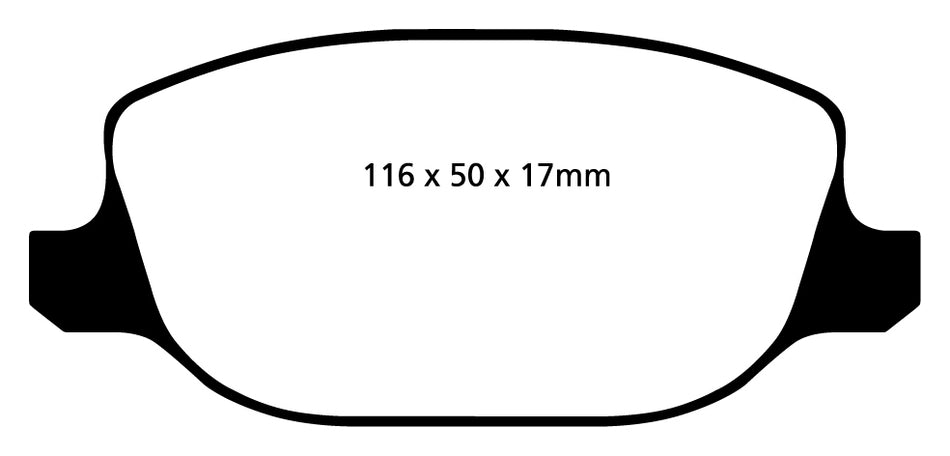 EBC Blackstuff Bremsbeläge Hinterachse DP1425 mit R90 für EBC RP-Bremsbeläge  1.8 Tbi (147kw/ 200PS) Baujahr: 05/09-11/11 mit HSN TSN: 4136 AMV