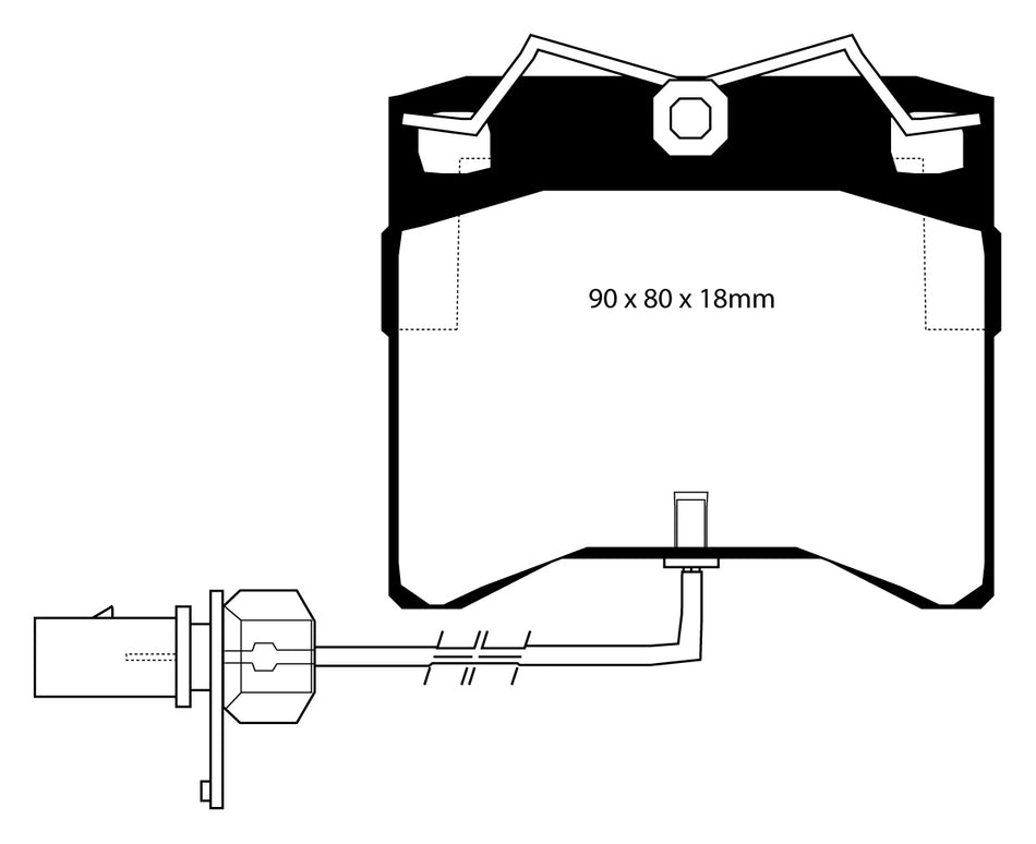 EBC Blackstuff Bremsbeläge Vorderachse DP1429 mit R90 für VW Transporter T4 45414 (81kw/ 110PS) Baujahr: 11/90-04/03 mit HSN TSN: 0600 201