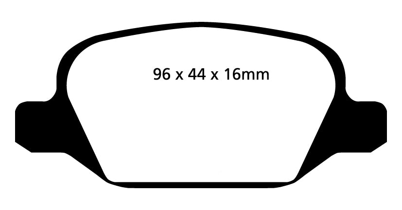 EBC Yellowstuff Bremsbeläge Hinterachse DP41430R mit R90 für Alfa Romeo 156 2.0 JTS (932AXD00 932AXD01) (119kw/ 162PS) Baujahr: 03/01-09/05 mit HSN TSN: 4136 510