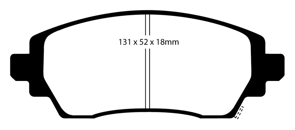 EBC Blackstuff Bremsbeläge Vorderachse DP1431 mit R90 für Toyota Corolla 7 1.4 16V (71kw/ 97PS) Baujahr: 02/00-01/02 mit HSN TSN: 5013 415