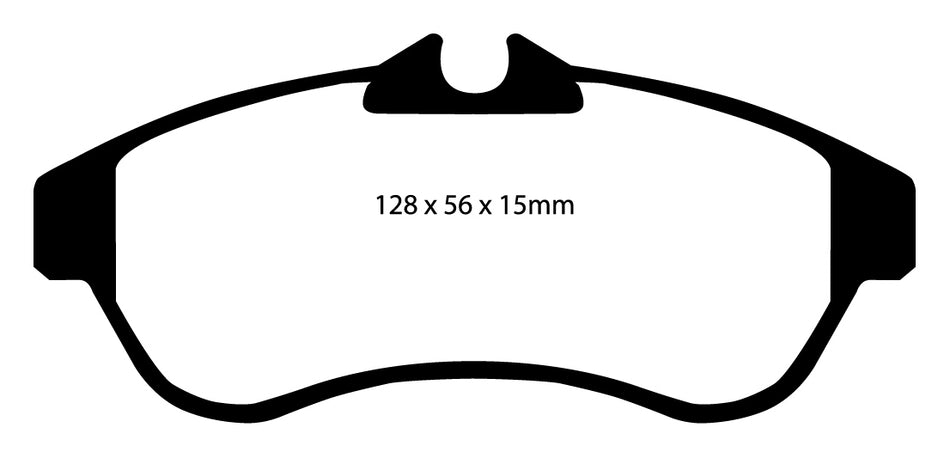 EBC Blackstuff Bremsbeläge Vorderachse DP1435 mit R90 für Citroën C3 1.6 16V HDi (80kw/ 109PS) Baujahr: 09/05- mit HSN TSN: 3001 ADE