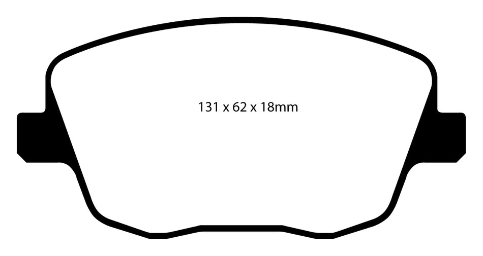 EBC Greenstuff 2000 Bremsbeläge Vorderachse DP21436 mit R90 für Skoda Fabia 1.9 TDI (74kw/ 100PS) Baujahr: 01/00-03/08 mit HSN TSN: 8004 348