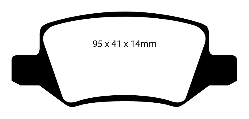 EBC Blackstuff Bremsbeläge Hinterachse DP1438 mit R90 für Mercedes-Benz B-KLASSE Sports Tourer B 150 (245.231) (70kw/ 95PS) Baujahr: 03/05-11/11 mit HSN TSN: 0999 AMI