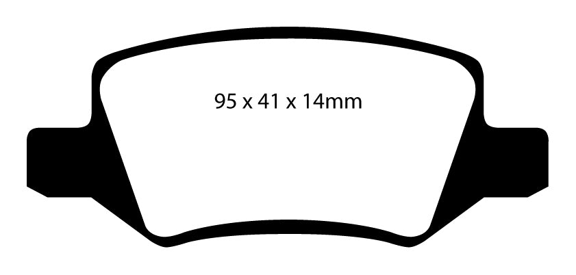 EBC Redstuff Bremsbeläge Hinterachse DP31438C mit R90 für Mercedes-Benz A-Klasse A 200 (169.033 169.333) (100kw/ 136PS) Baujahr: 09/04-06/12 mit HSN TSN: 0999 ALV