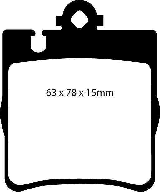 EBC Redstuff Bremsbeläge Hinterachse DP31441C ohne R90 für Mercedes-Benz E-Klasse E 36 AMG (195kw/ 265PS) Baujahr: 06/93-04/95