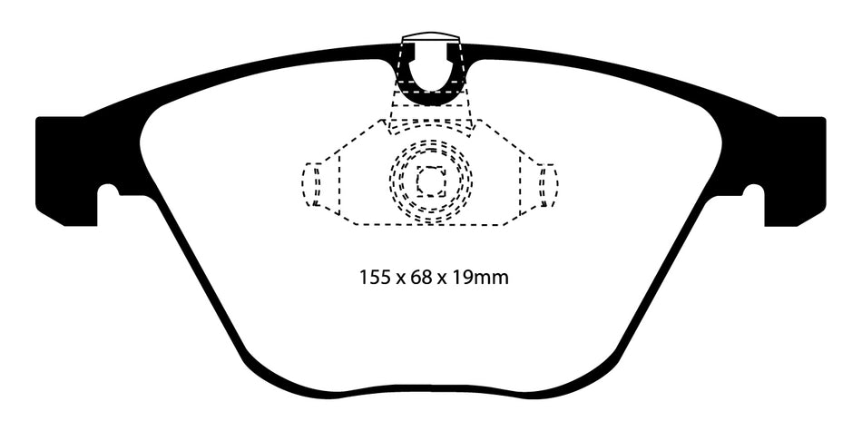 EBC RP1 Bremsbeläge Vorderachse DP81449RP1  für BMW 5 525 i (141kw/ 192PS) Baujahr: 06/04-12/10 mit HSN TSN: 0005 798