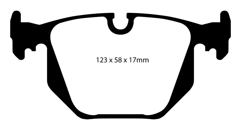 EBC Redstuff Bremsbeläge Hinterachse DP31450C ohne R90 für BMW 7 730i,Li (170kw/ 231PS) Baujahr: 03/03- mit HSN TSN: 0005 750