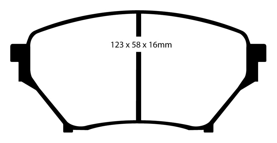 EBC Yellowstuff Bremsbeläge Vorderachse DP41452R mit R90 für Mazda MX-5 1.9 16V (102kw/ 139PS) Baujahr: 11/00-10/05 mit HSN TSN: 7118 229