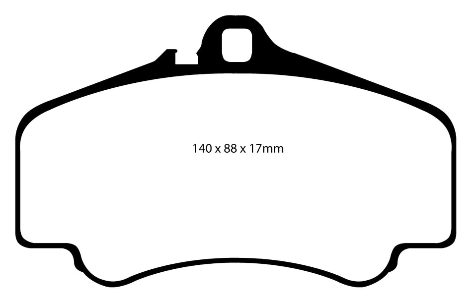 EBC Bluestuff NDX Bremsbeläge Vorderachse DP51454NDX mit R90 für Porsche 911 3.8 Carrera 4GTS (300kw/ 408PS) Baujahr: 06/09- mit HSN TSN: 0583 ACW