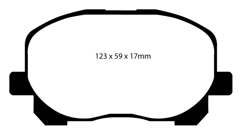 EBC Blackstuff Bremsbeläge Vorderachse DP1455 mit R90 für Toyota Avensis Verso 2.0 VVT-i (110kw/ 150PS) Baujahr: 08/01-11/09 mit HSN TSN: 5048 004