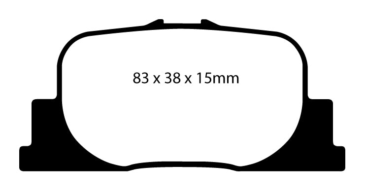 EBC Yellowstuff Bremsbeläge Hinterachse DP41456R ohne R90 für Toyota Camry 4 45324 (93kw/ 126PS) Baujahr: 11/00-11/01 mit HSN TSN: 5013 447