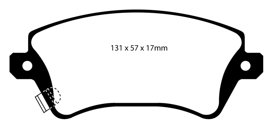 EBC Redstuff Bremsbeläge Vorderachse DP31457C ohne R90 für Toyota Corolla 8 1.4 VVT-i (71kw/ 97PS) Baujahr: 01/02-02/07 mit HSN TSN: 5013 485