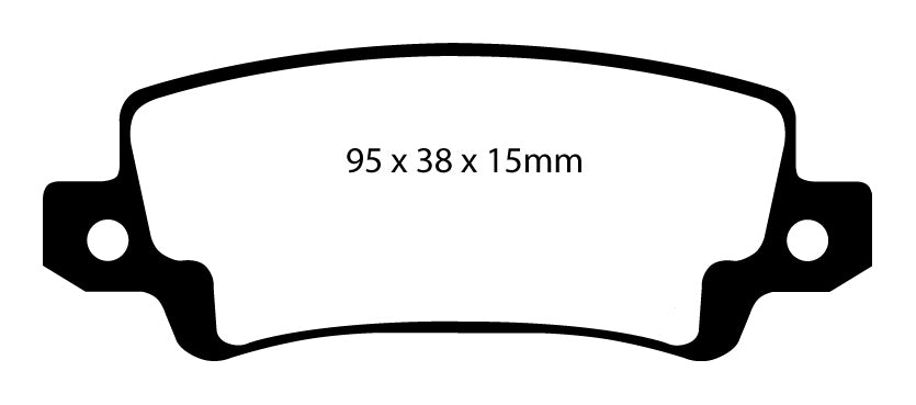 EBC Blackstuff Bremsbeläge Hinterachse DP1458 mit R90 für Toyota Corolla 8 1.6 VVT-i (81kw/ 110PS) Baujahr: 01/02-02/07 mit HSN TSN: 5013 AAR