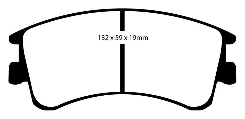 EBC Redstuff Bremsbeläge Vorderachse DP31465C ohne R90 für Mazda 6 2.3 AWD (119kw/ 162PS) Baujahr: 11/02-06/08 mit HSN TSN: 7118 AAP