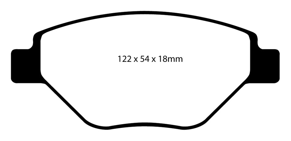 EBC Blackstuff Bremsbeläge Vorderachse DP1467 mit R90 für Renault Megane 2 1.4 16V (72kw/ 98PS) Baujahr: 11/02- mit HSN TSN: 3004 095