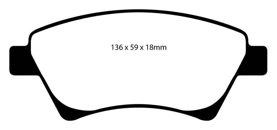 EBC Blackstuff Bremsbeläge Vorderachse DP1468 mit R90 für Renault Grand Scenic 2 2.0 (99kw/ 135PS) Baujahr: 04- mit HSN TSN: 3333 ABV