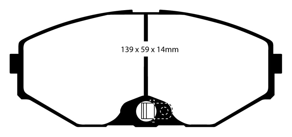 EBC Redstuff Bremsbeläge Vorderachse DP31471C ohne R90 für Nissan Maxima QX 2.0 V6 24V (103kw/ 140PS) Baujahr: 03/00- mit HSN TSN: 9648 356