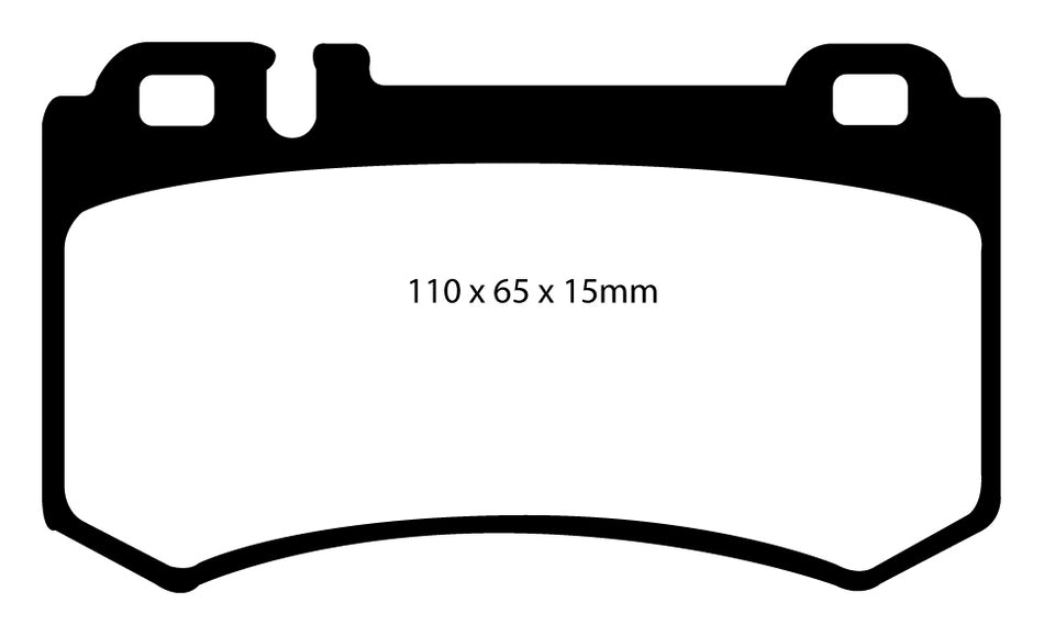 EBC Bluestuff NDX Bremsbeläge Hinterachse DP51490NDX ohne R90 für Mercedes-Benz SL 55 AMG (380kw/ 517PS) Baujahr: 03/06-01/12 mit HSN TSN: 1313 BCJ