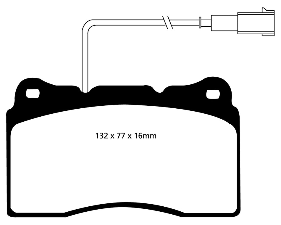 EBC Blackstuff Bremsbeläge Vorderachse DP1536 mit R90 für EBC RP-Bremsbeläge  1.8 Tbi (147kw/ 200PS) Baujahr: 05/09-11/11 mit HSN TSN: 4136 AMV