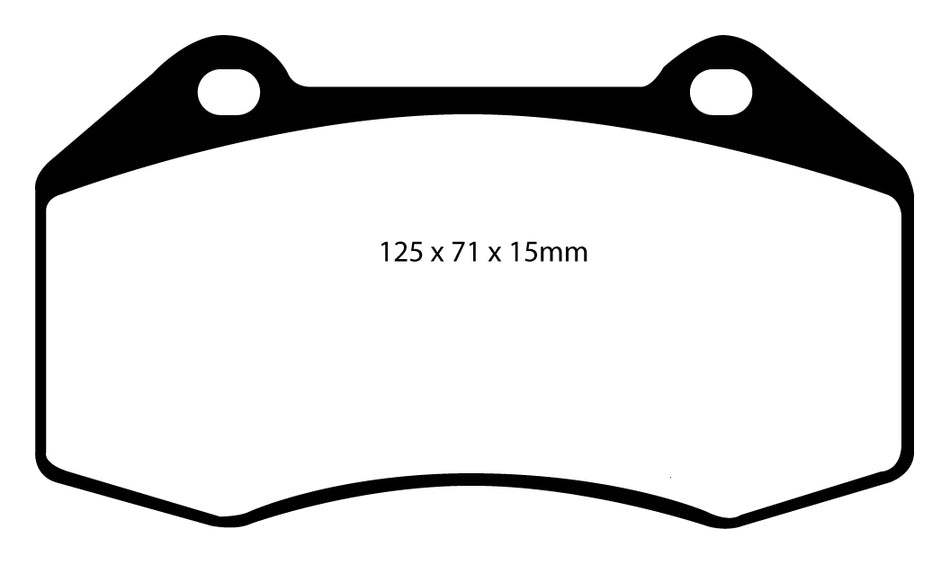 EBC Blackstuff Bremsbeläge Vorderachse DP1539 mit R90 für Opel Corsa E 1.6 Turbo (152kw/ 207PS) Baujahr: 03/15- mit HSN TSN: 1844 ADC