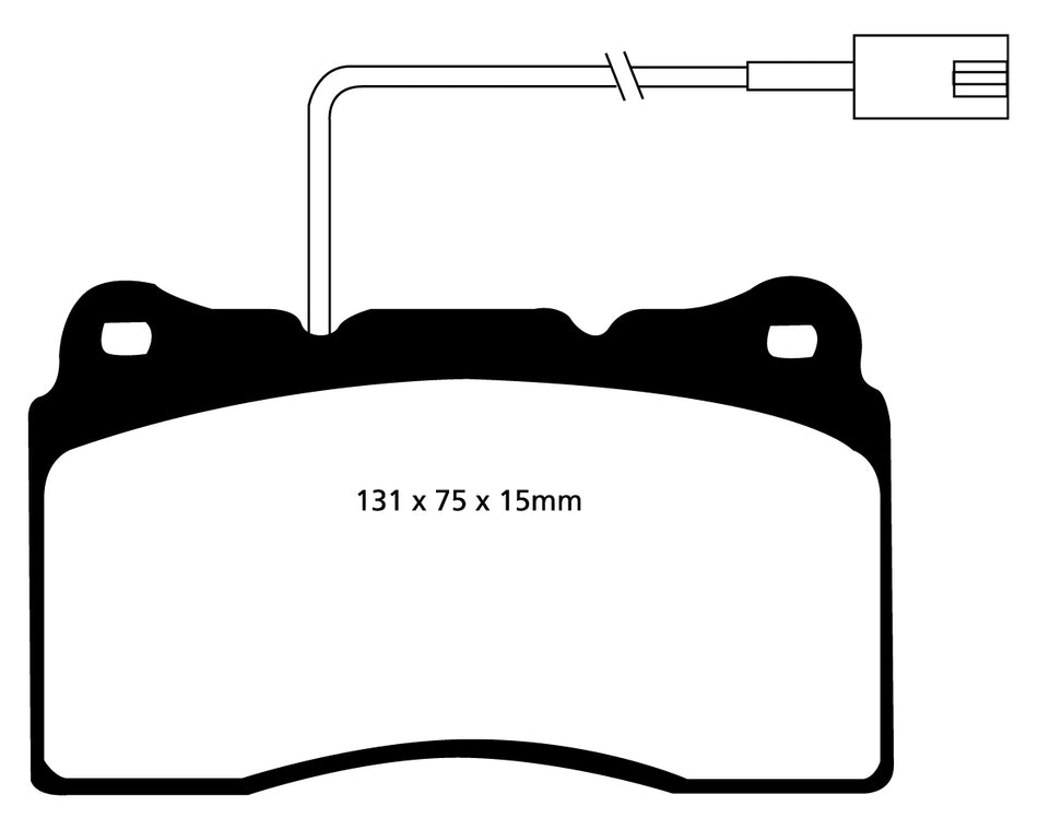 EBC Redstuff Bremsbeläge Vorderachse DP31540C mit R90 für Alfa Romeo GTV 3.2 V6 24V (916CXB00) (176kw/ 240PS) Baujahr: 04/03-10/05 mit HSN TSN: 4136 574