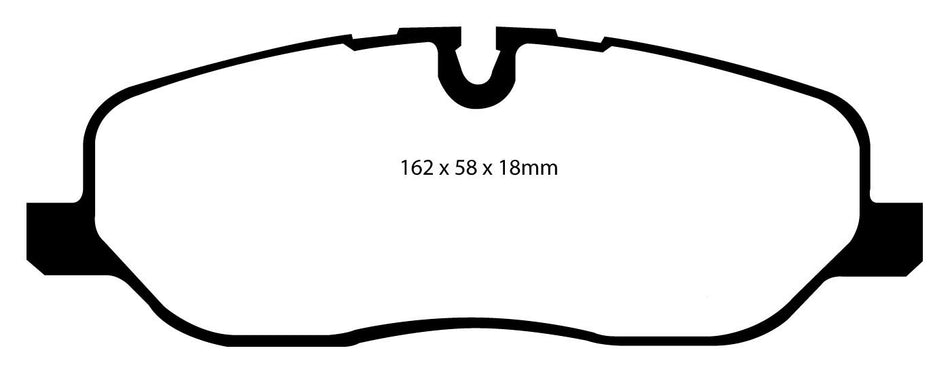 EBC Greenstuff 6000 Bremsbeläge Vorderachse DP61541 mit R90 für Land Rover Discovery 4 3.0 SDV6 (188kw/ 256PS) Baujahr: 81-88 mit HSN TSN: 2143 ABV