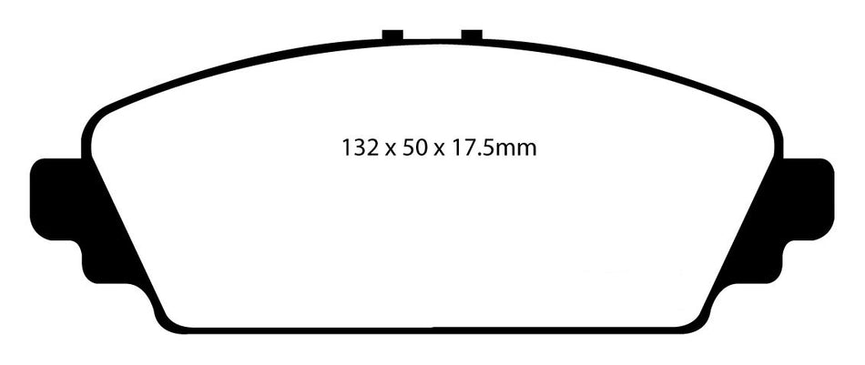 EBC Greenstuff 2000 Bremsbeläge Vorderachse DP21544 ohne R90 für Honda Accord 6 1.6i (85kw/ 116PS) Baujahr: 10/98-12/02 mit HSN TSN: 2131 324