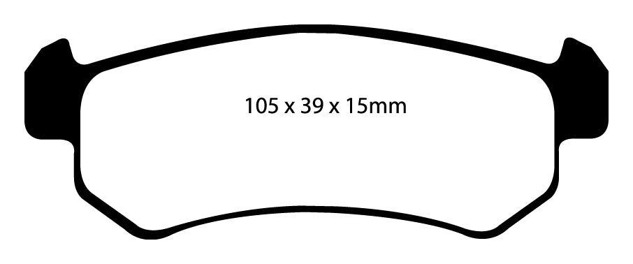 EBC Blackstuff Bremsbeläge Hinterachse DP1548 mit R90 für Chevrolet Lacetti 1.4 16V (70kw/ 95PS) Baujahr: 03/05- mit HSN TSN: 8260 AAR