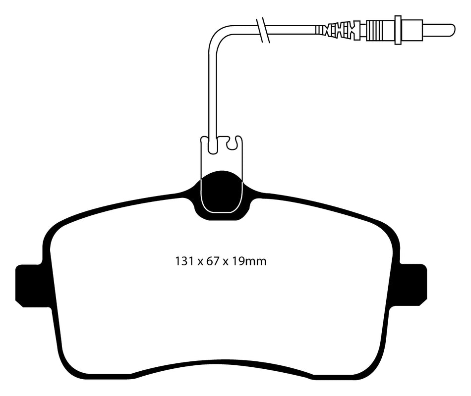 EBC Greenstuff 2000 Bremsbeläge Vorderachse DP21549 mit R90 für Peugeot 407 2.0 HDi 135 FAP (100kw/ 136PS) Baujahr: 05/04- mit HSN TSN: 3003 124